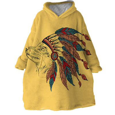 Feathers Wolf Hoodie