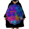 Hippie Psychedelic Colorful Hoodie Blanket