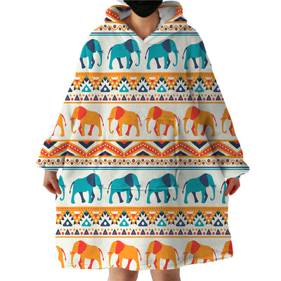 African Tribal Wearable Hoodie Blanket