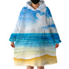 Beach Painting Wearable Blanket Hoodie