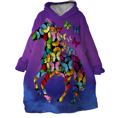 Horse Art Blanket Hoodie