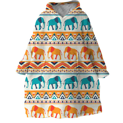 African Tribal Wearable Hoodie Blanket