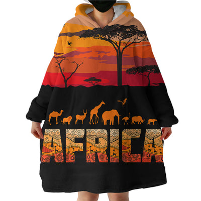 African Animals Printed Hoodie